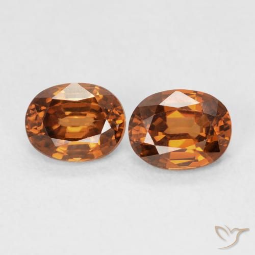 1.22ctw Natural Deep Orange Zircon, Oval, VVS-VS