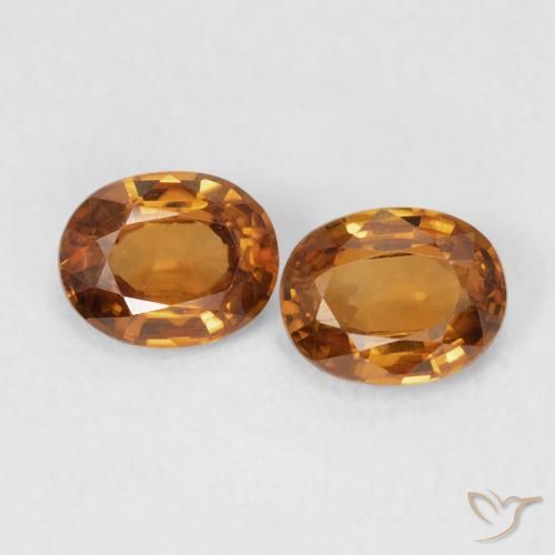 1.12ctw Natural Medium Orange Zircon, Oval, VVS-VS