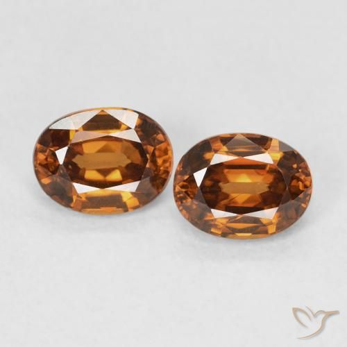1.19ctw Natural Medium Dark-Orange Zircon, Oval, VVS-VS