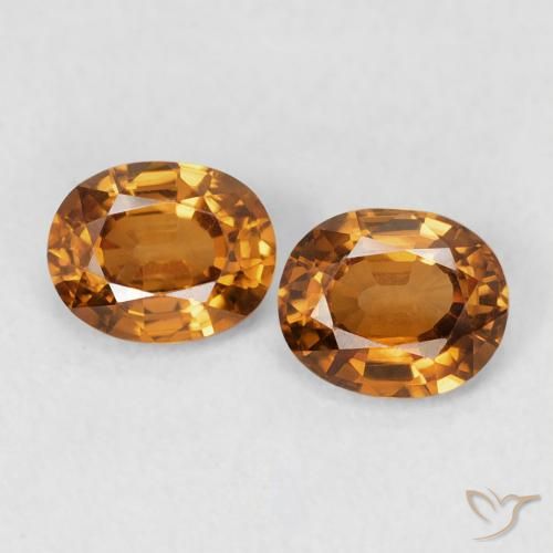 1.10ctw Natural Rust Orange Zircon, Oval, VVS-VS