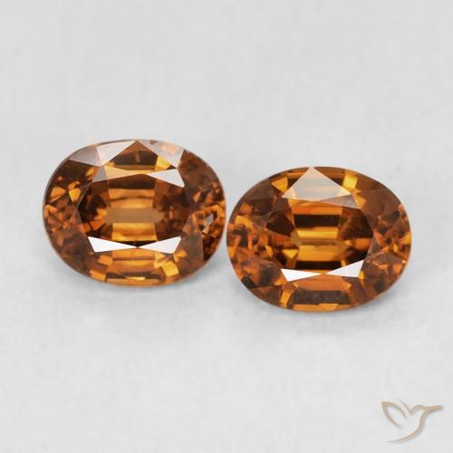 1.20ctw Natural Rust Orange Zircon, Oval, VVS-VS