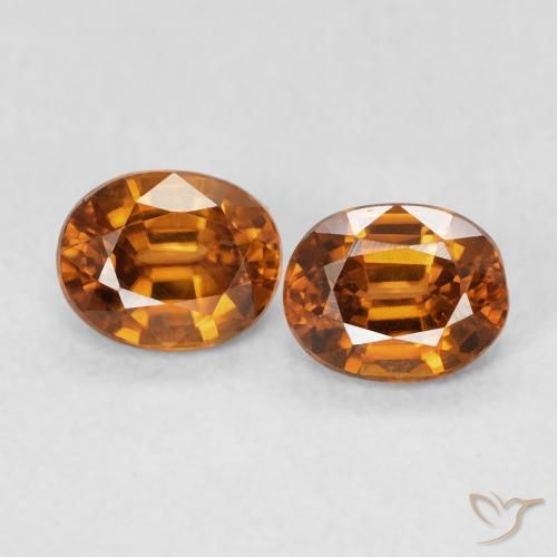 1.27ctw Natural Rust Orange Zircon, Oval, VS
