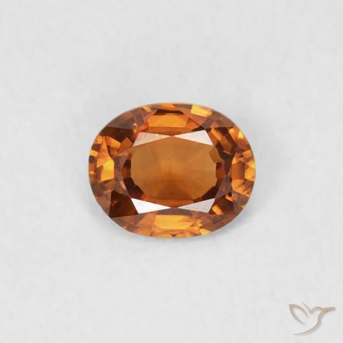 0.45ct Natural Earth Orange Zircon, Oval, VVS