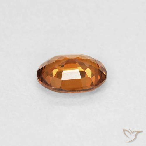 Zircon Gemstone in 5 x 4 mm (calibrated) Size for Sale, Zircon Stone in Earth Orange Color