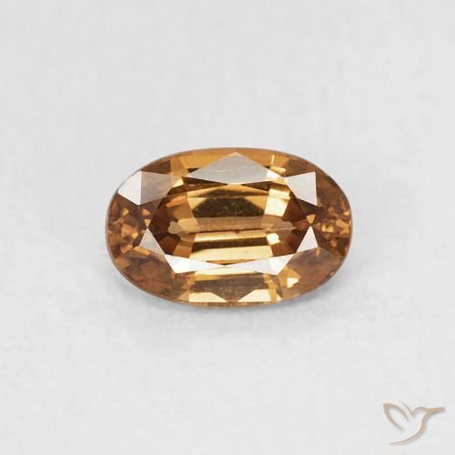 0.77ct Natural Brownish Orange Zircon, Oval, VVS