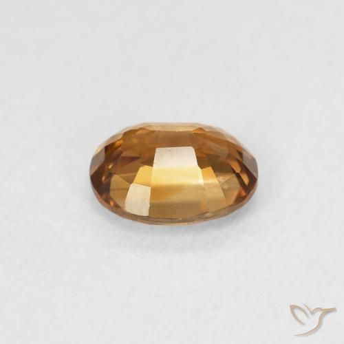 Zircon Gemstone in 5.9 x 4.9 mm Size for Sale, Zircon Stone in Medium Orange Color