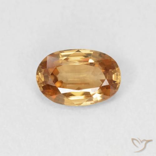 0.65ct Natural Brownish Orange Zircon, Oval, VVS