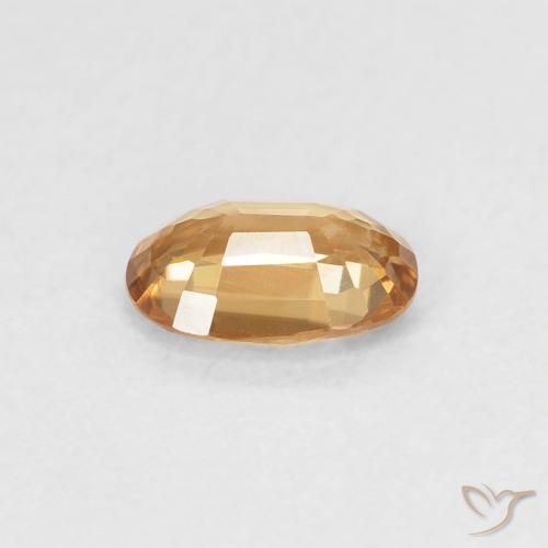Zircon Gemstone in 6 x 4 mm (calibrated) Size for Sale, Zircon Stone in Brownish Orange Color