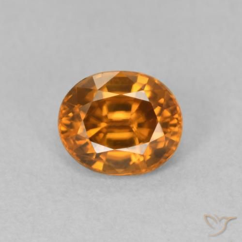 1.04ct Natural Brownish Orange Zircon, Oval, VVS-VS