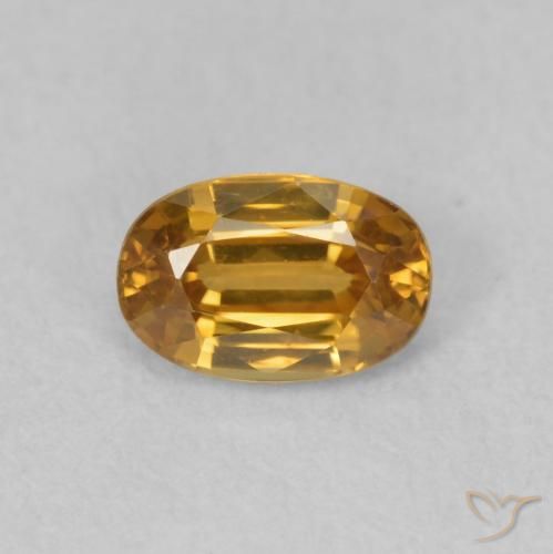 0.78ct Natural Deep Orange Zircon, Oval, VVS-VS, Photo A