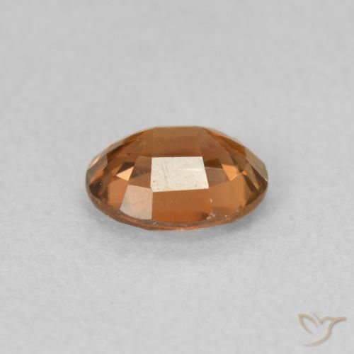 Zircon Gemstone in 5.9 x 4.8 mm Size for Sale, Zircon Stone in Medium Dark-Orange Color