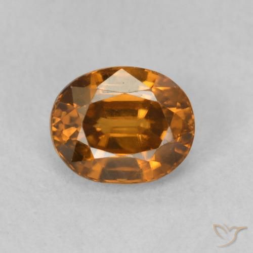 1.02ct Natural Brownish Orange Zircon, Oval, VVS-VS