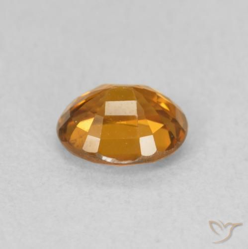 Zircon Gemstone in 5.9 x 5 mm Size for Sale, Zircon Stone in Medium Orange Color