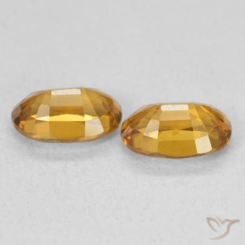 Zircon Gemstones in 6 x 4 mm (calibrated) Size for Sale, Zircon Stones in Golden-Brown Color