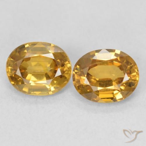 1.80ctw Natural Golden Zircon, Oval, VVS-VS