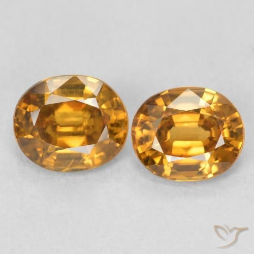 1.89ctw Natural Orange-Gold Zircon, Oval, VVS-VS