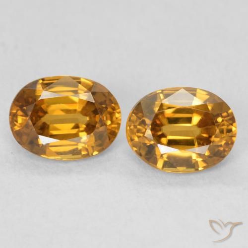 1.16ctw Natural Medium Orange-Gold Zircon, Oval, VVS-VS