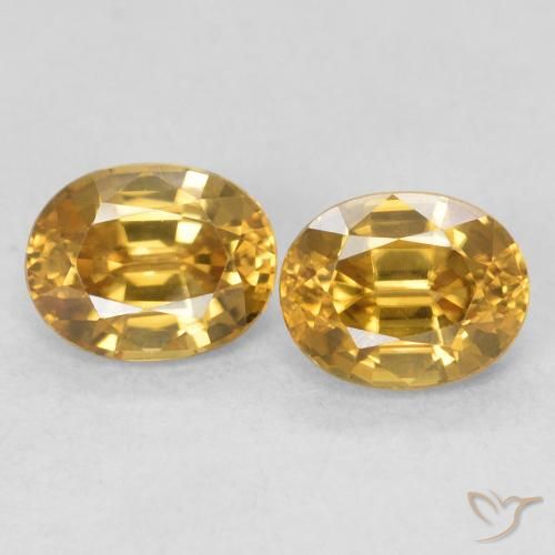 1.31ctw Natural Deep Gold Zircon, Oval, VVS-VS