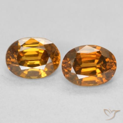 1.19ctw Natural Orange Brown Zircon, Oval, VVS-VS