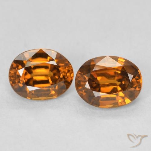 1.17ctw Natural Deep Orange Zircon, Oval, VVS-VS