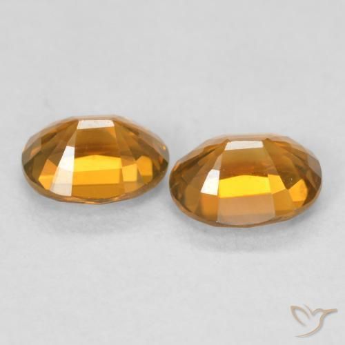 Zircon Gemstones in 5.2 x 4 mm Size for Sale, Zircon Stones in Deep Orange Color
