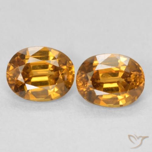 1.25ctw Natural Deep Orange Zircon, Oval, VVS-VS
