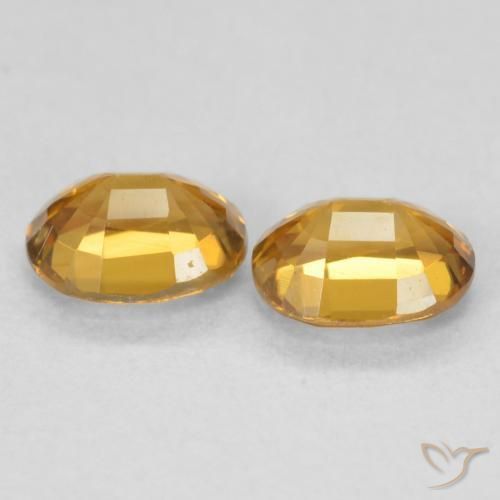 Zircon Gemstones in 5.2 x 4.1 mm Size for Sale, Zircon Stones in Deep Orange Color