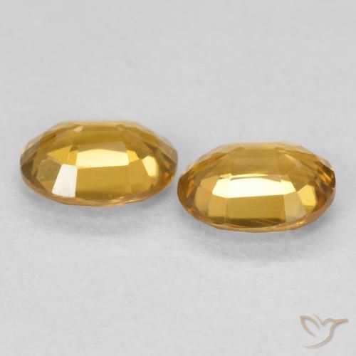 Zircon Gemstones in 5 x 4 mm (calibrated) Size for Sale, Zircon Stones in Golden Color