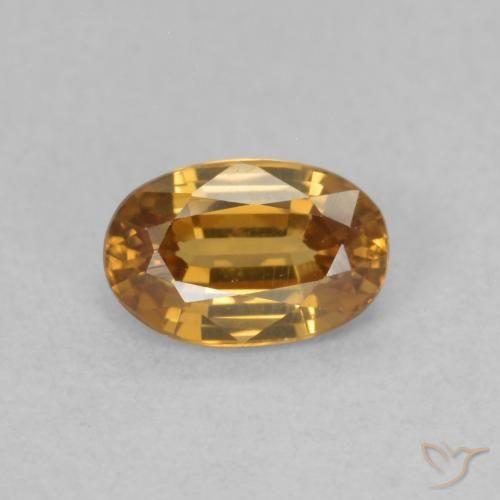 0.77ct Natural Golden-Brown Zircon, Oval, VVS-VS