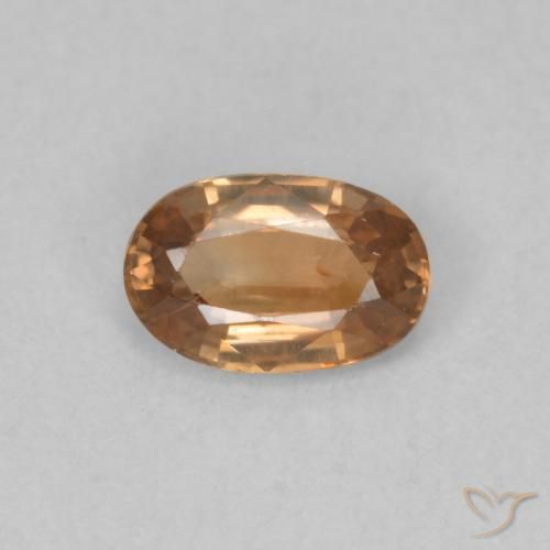 0.64ct Natural Orange-Golden Zircon, Oval, VVS-VS