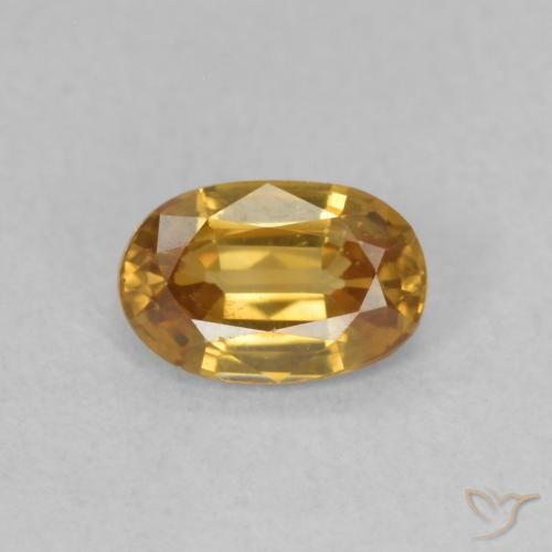 0.70ct Natural Golden-Brown Zircon, Oval, VVS-VS