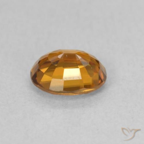 Zircon Gemstone in 5.8 x 4.9 mm Size for Sale, Zircon Stone in Deep Orange Color