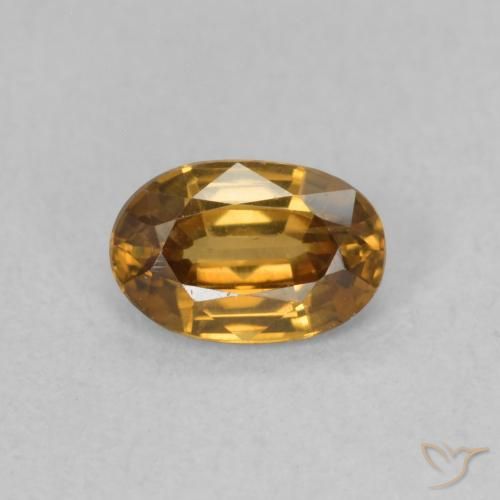 0.72ct Natural Golden-Brown Zircon, Oval, VVS-VS