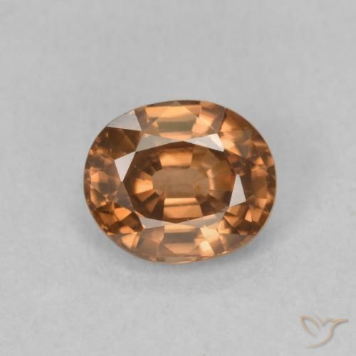 1.02ct Natural Deep Orange Zircon, Oval, VVS-VS