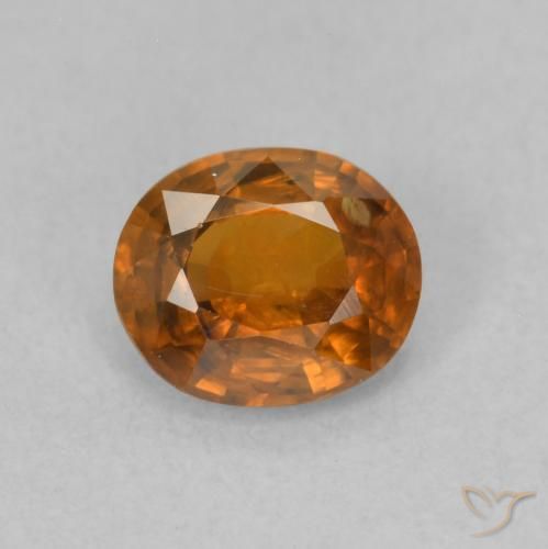 0.96ct Natural Deep Orange Zircon, Oval, VS