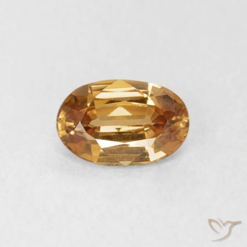 0.69ct Natural Golden-Brown Zircon, Oval, VVS-VS