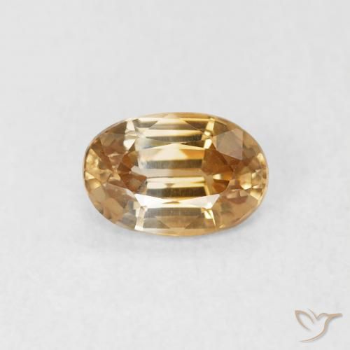 0.72ct Natural Golden-Peach Zircon, Oval, VVS-VS