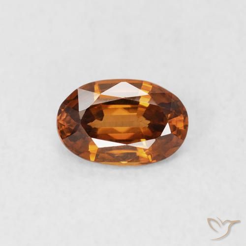0.66ct Natural Earth Orange Zircon, Oval, VS