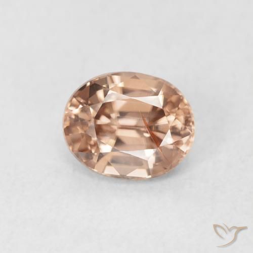 1.00 ct Pink Zircon Stone, Natural Zircon in Oval Facet Shape for Sale