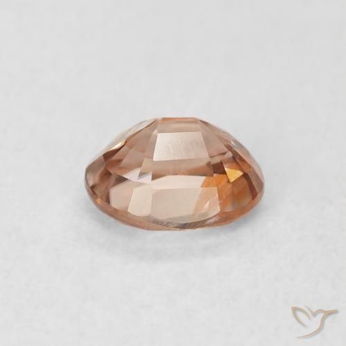 Zircon Gemstone in 5.9 x 4.8 mm Size for Sale, Zircon Stone in Light Grapefruit Pink Color