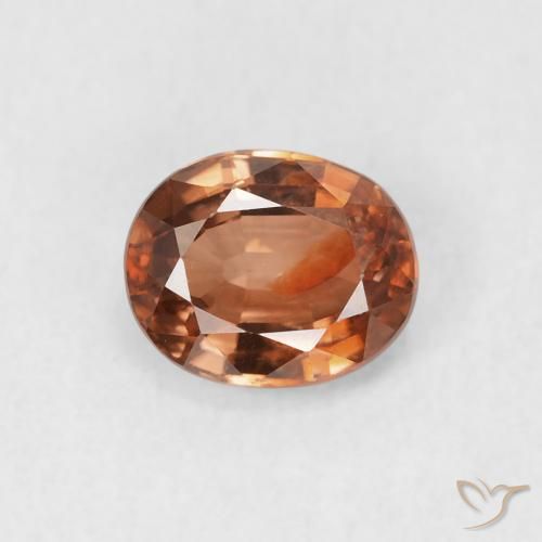 1.02ct Natural Deep Orange Zircon, Oval, VS