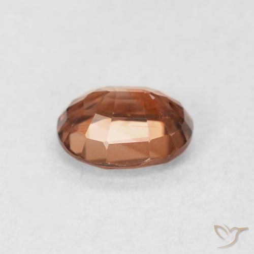 Zircon Gemstone in 6 x 4.9 mm Size for Sale, Zircon Stone in Deep Orange Color