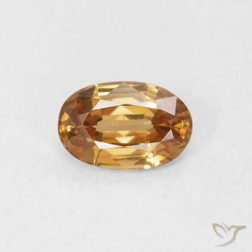 0.69ct Natural Rust Orange Zircon, Oval, VVS-VS
