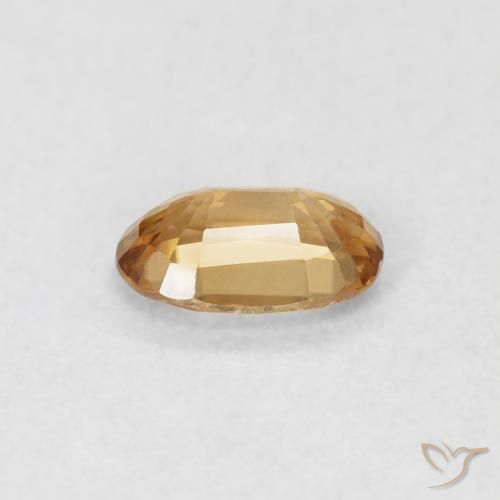 Zircon Gemstone in 6 x 4 mm (calibrated) Size for Sale, Zircon Stone in Medium Gold Color