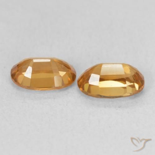 Zircon Gemstones in 6 x 4 mm (calibrated) Size for Sale, Zircon Stones in Deep Orange Color