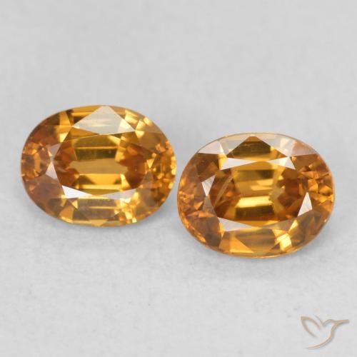 1.23ctw Natural Orange Brown Zircon, Oval, VS