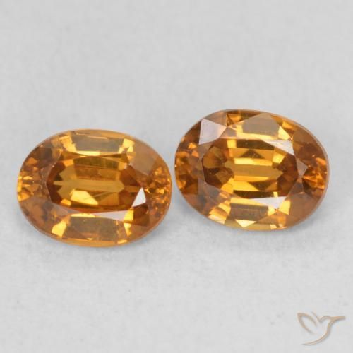 1.19 ctw Orange Zircon Stones, Natural Zircon in Oval Facet Shape for Sale