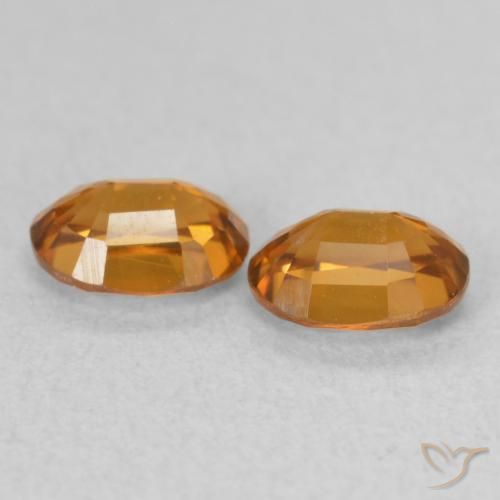 Zircon Gemstones in 5.3 x 4 mm Size for Sale, Zircon Stones in Orange Brown Color