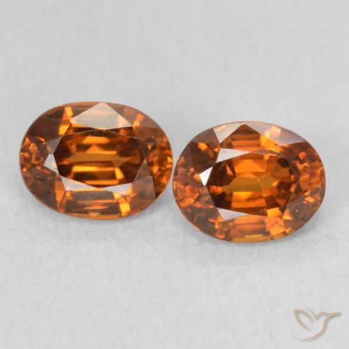 1.21ctw Natural Deep Orange Zircon, Oval, VS, Photo A