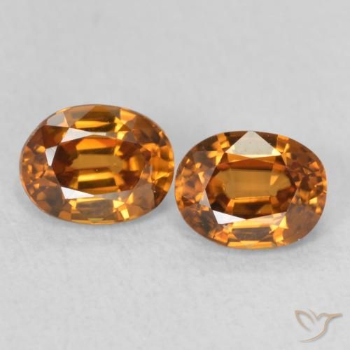 1.22ctw Natural Orange Brown Zircon, Oval, VS
